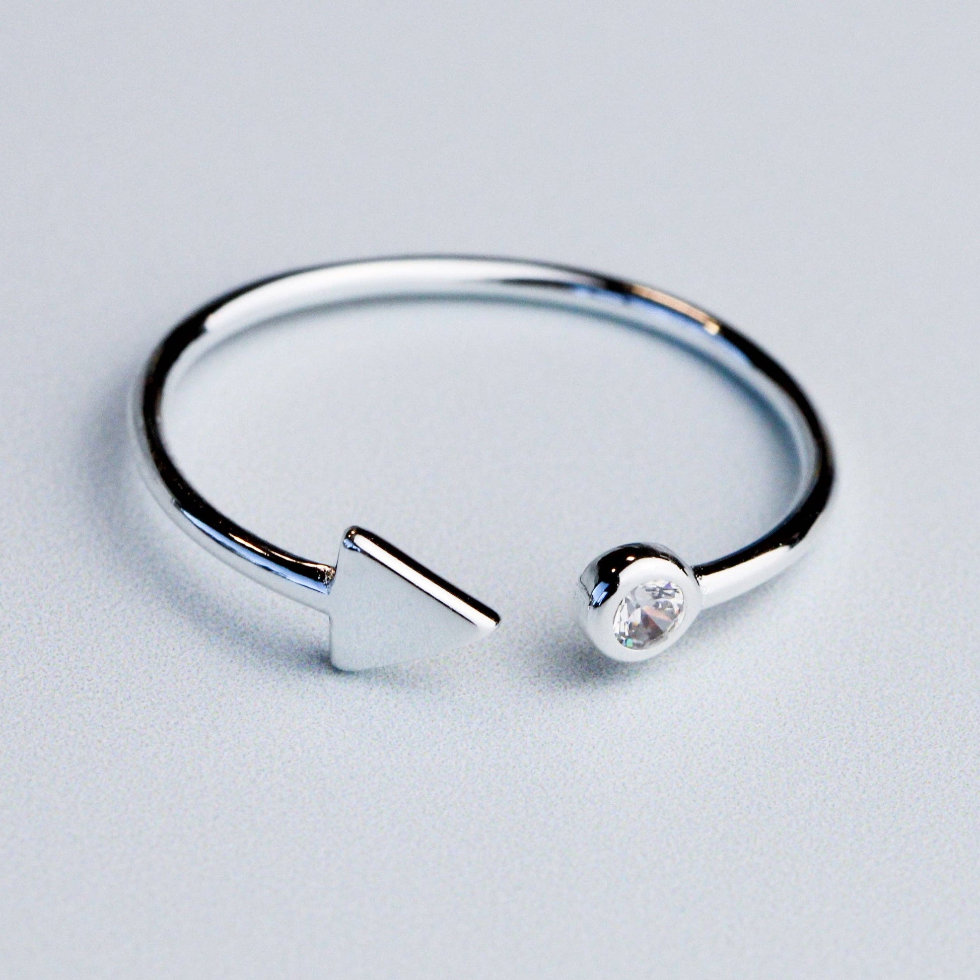 Sterling Silver Adjustable Arrow Point Ring