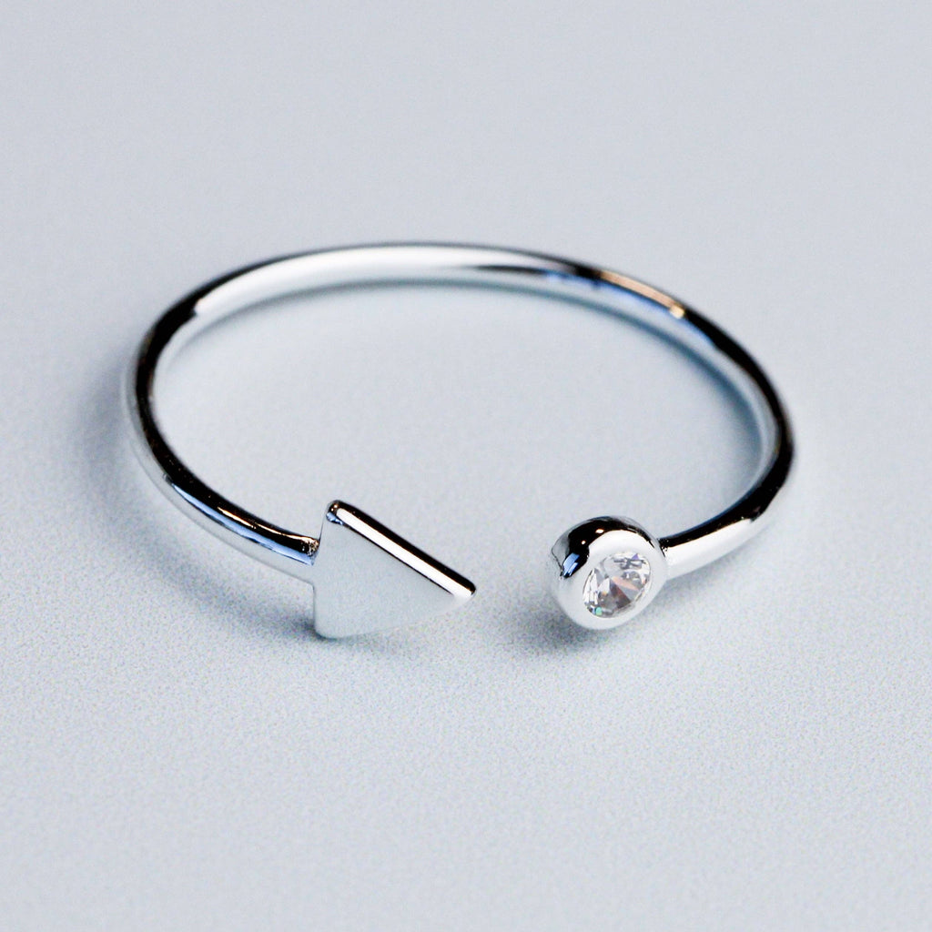 Sterling Silver Adjustable Arrow Point Ring