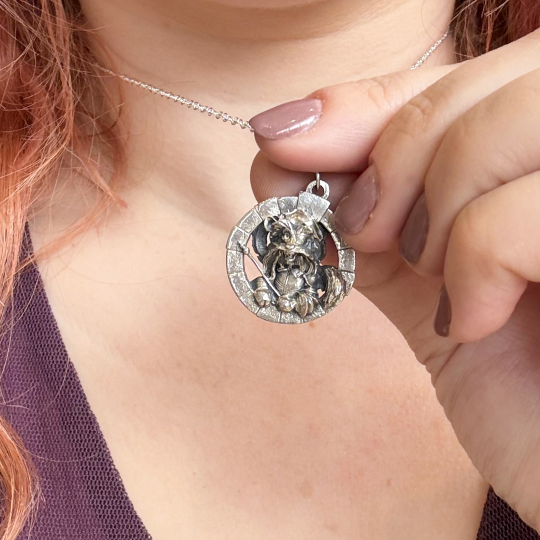 Labyrinth Movie Sir Didymus Sterling Silver Necklace