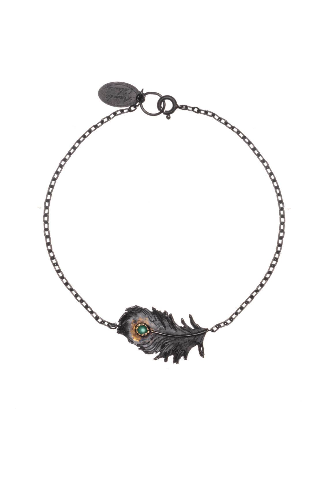 Single Peacock Feather Bracelet