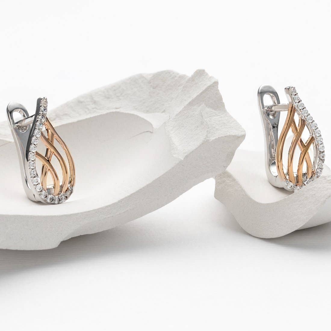 Sterling Silver Lattice Raindrop Earrings Hypoallergenic