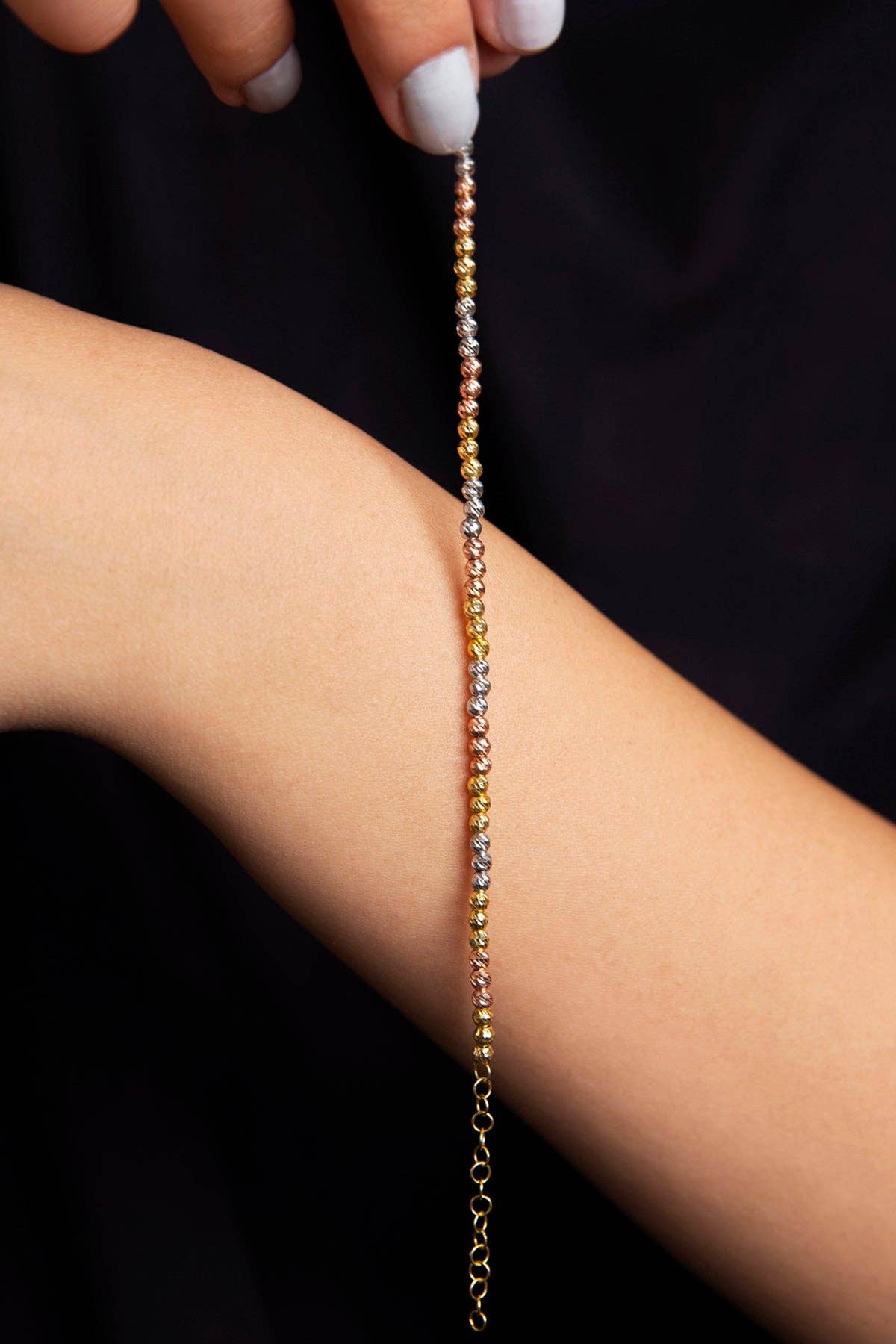 Women's 3-Color Dorica 925 Sterling Silver Bracelet: GOLD