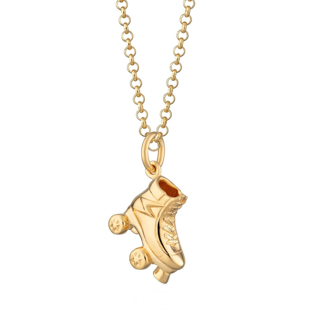Roller Skate Necklace: Chain: 40-45cm / 18k Gold Plated Sterling Silver