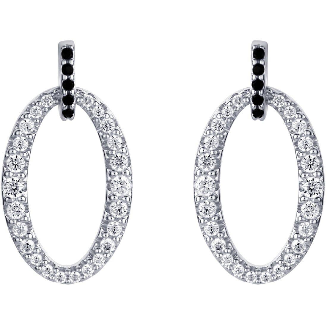 Sterling Silver Eternity Drop Earrings Hypoallergenic