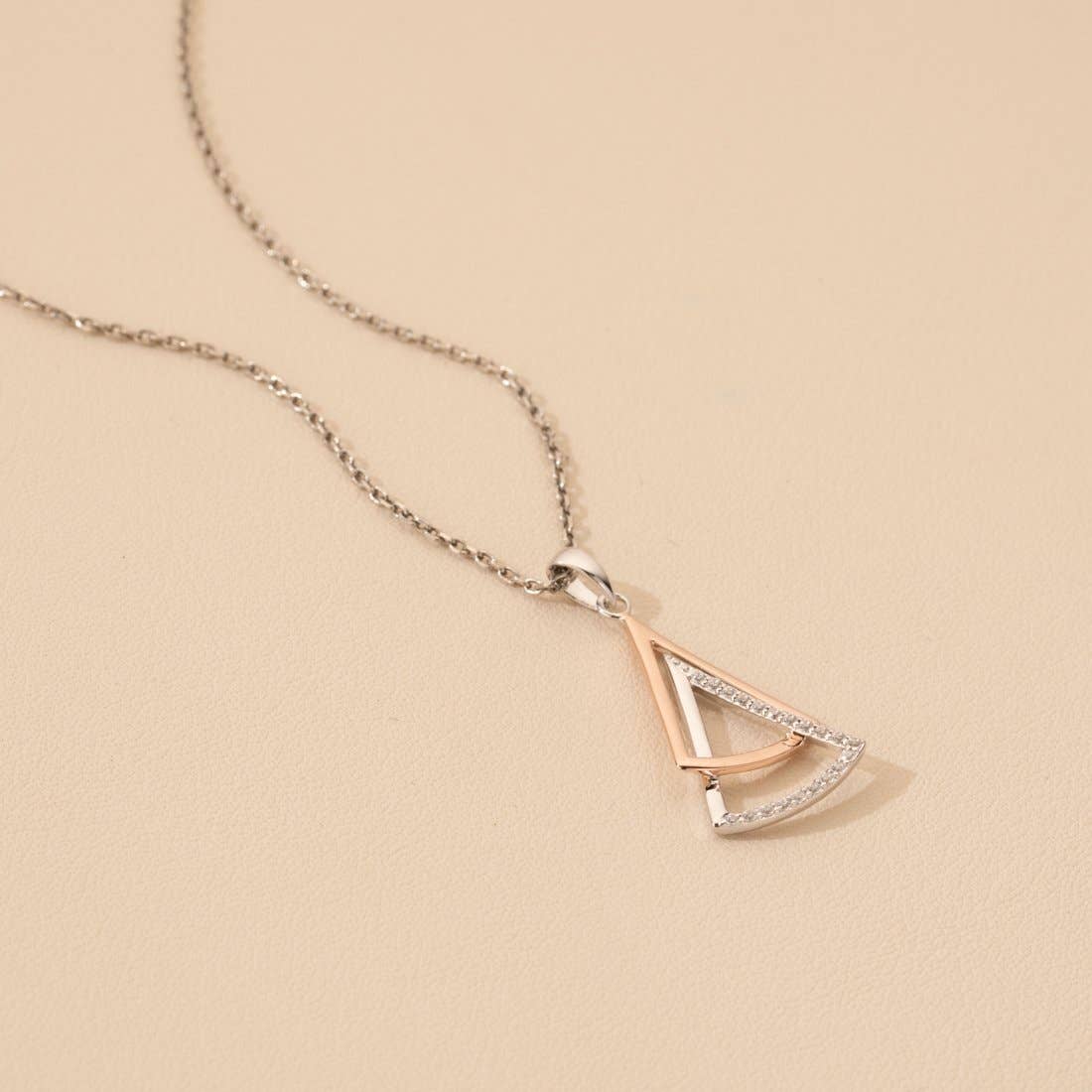 Sterling Silver Layered Fan Pendant Hypoallergenic