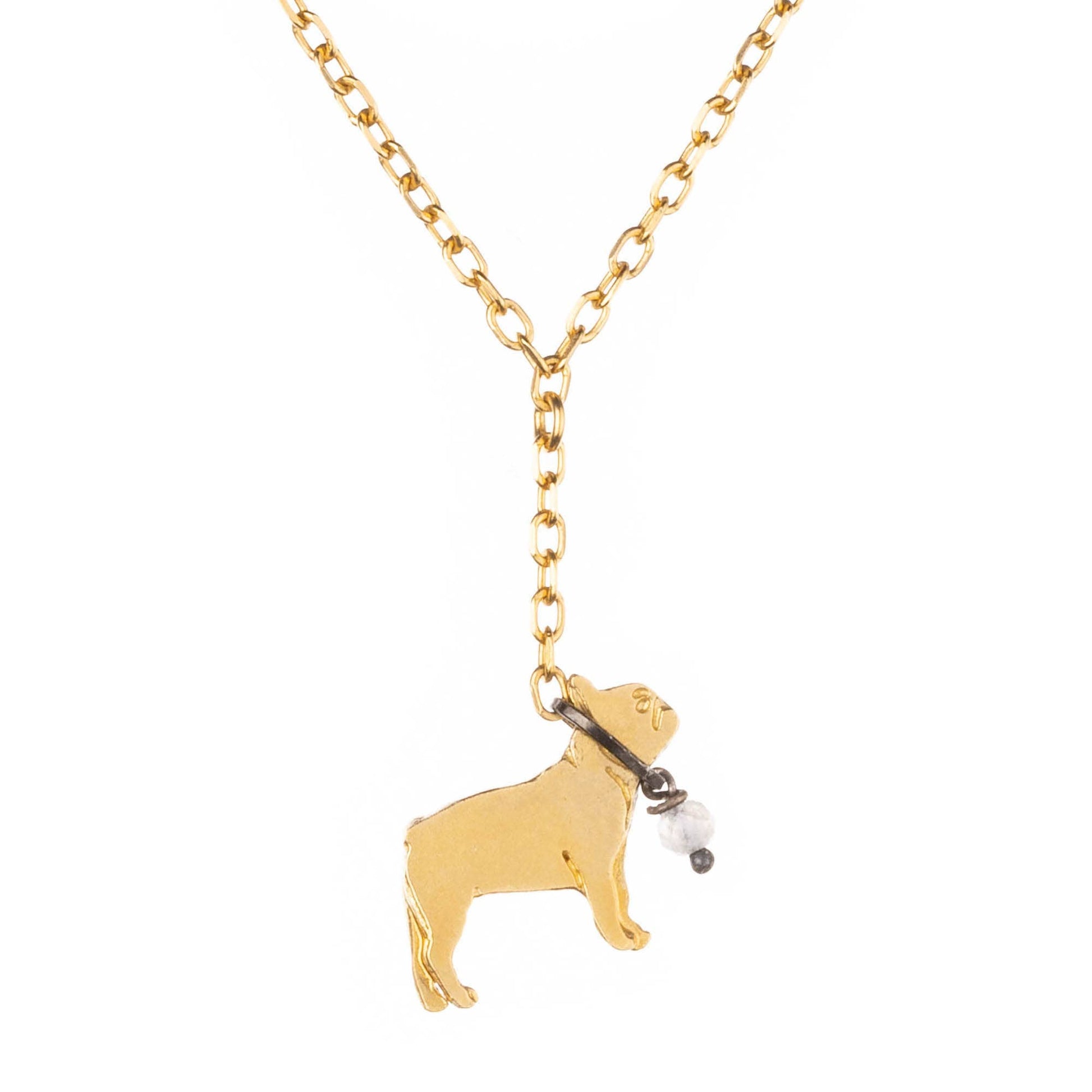 French Bulldog Necklace: Goldplate