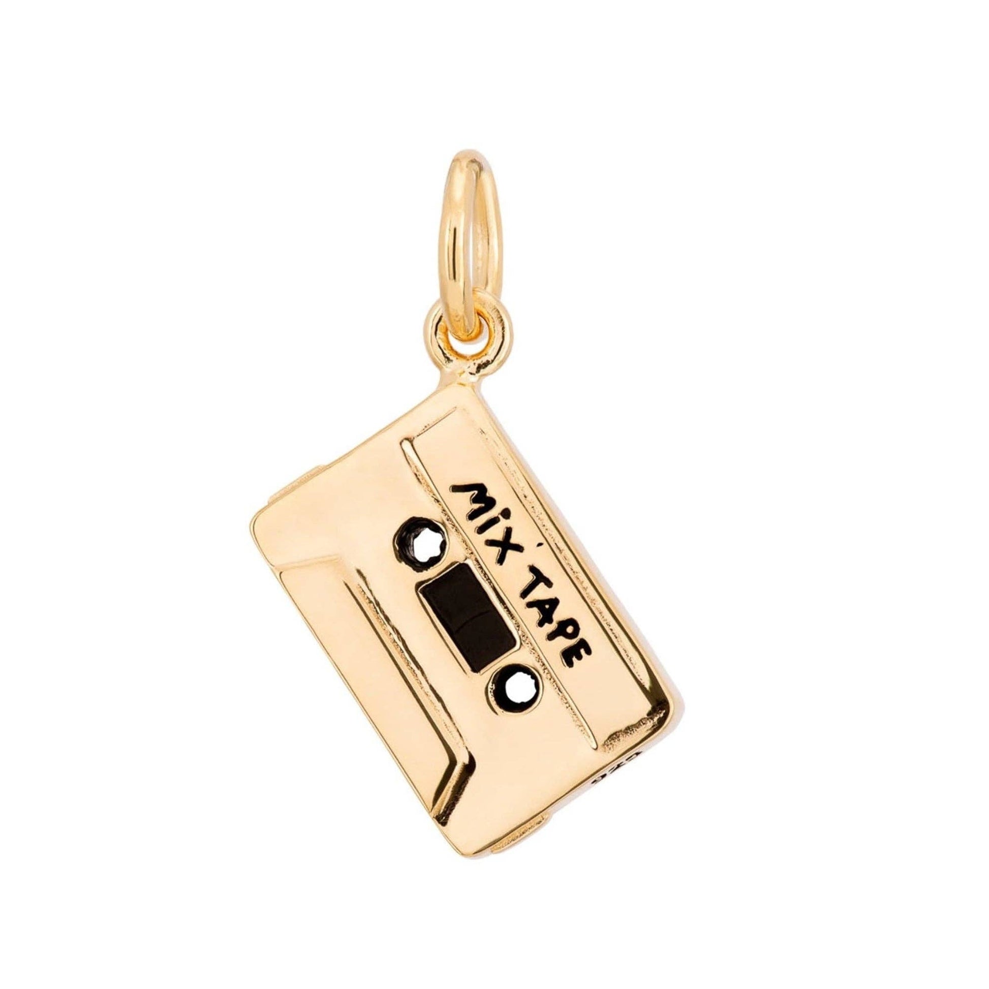 Mix Tape Charm necklace: 18k Gold Plated Sterling Silver