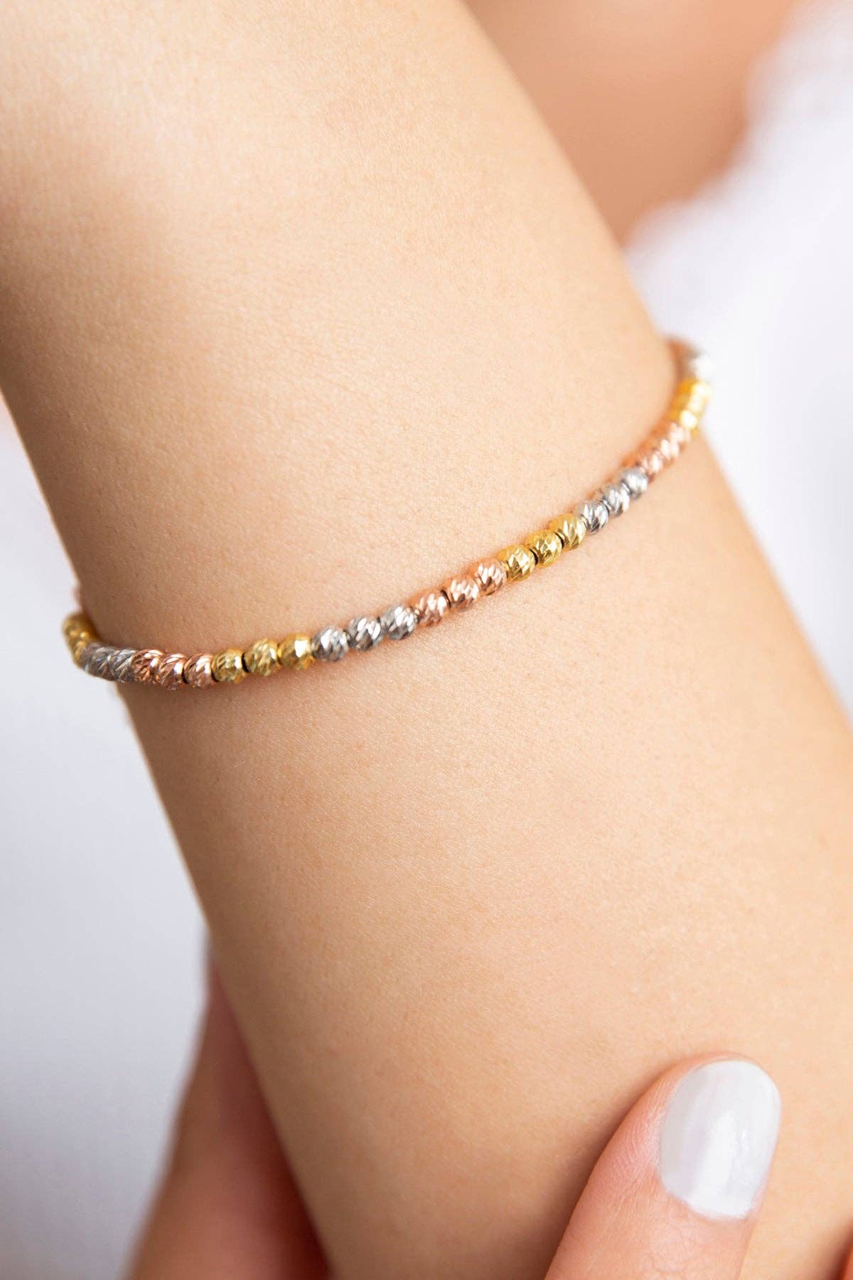 Women's 3-Color Dorica 925 Sterling Silver Bracelet: GOLD