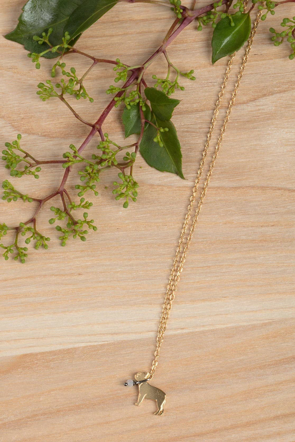 French Bulldog Necklace: Goldplate