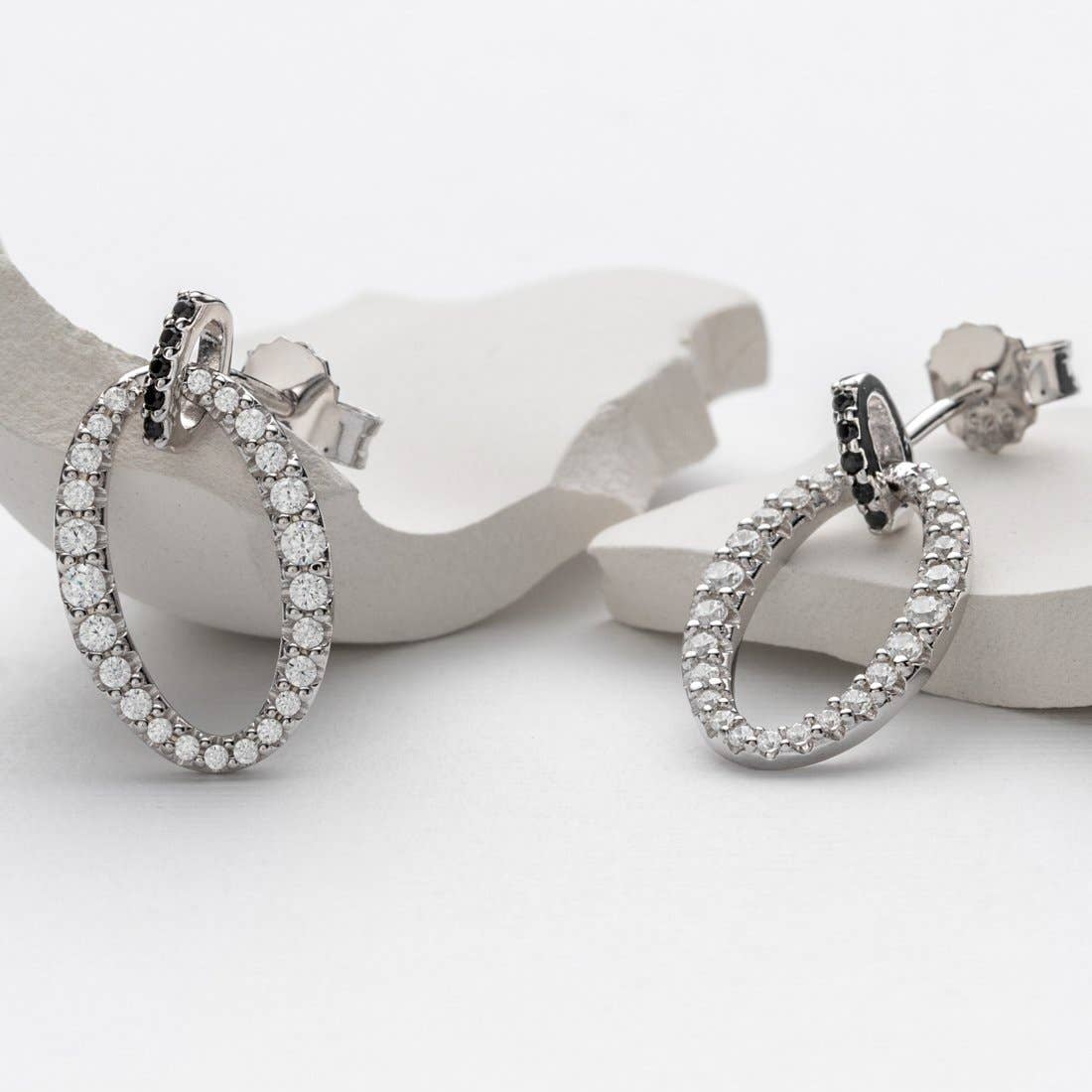 Sterling Silver Eternity Drop Earrings Hypoallergenic