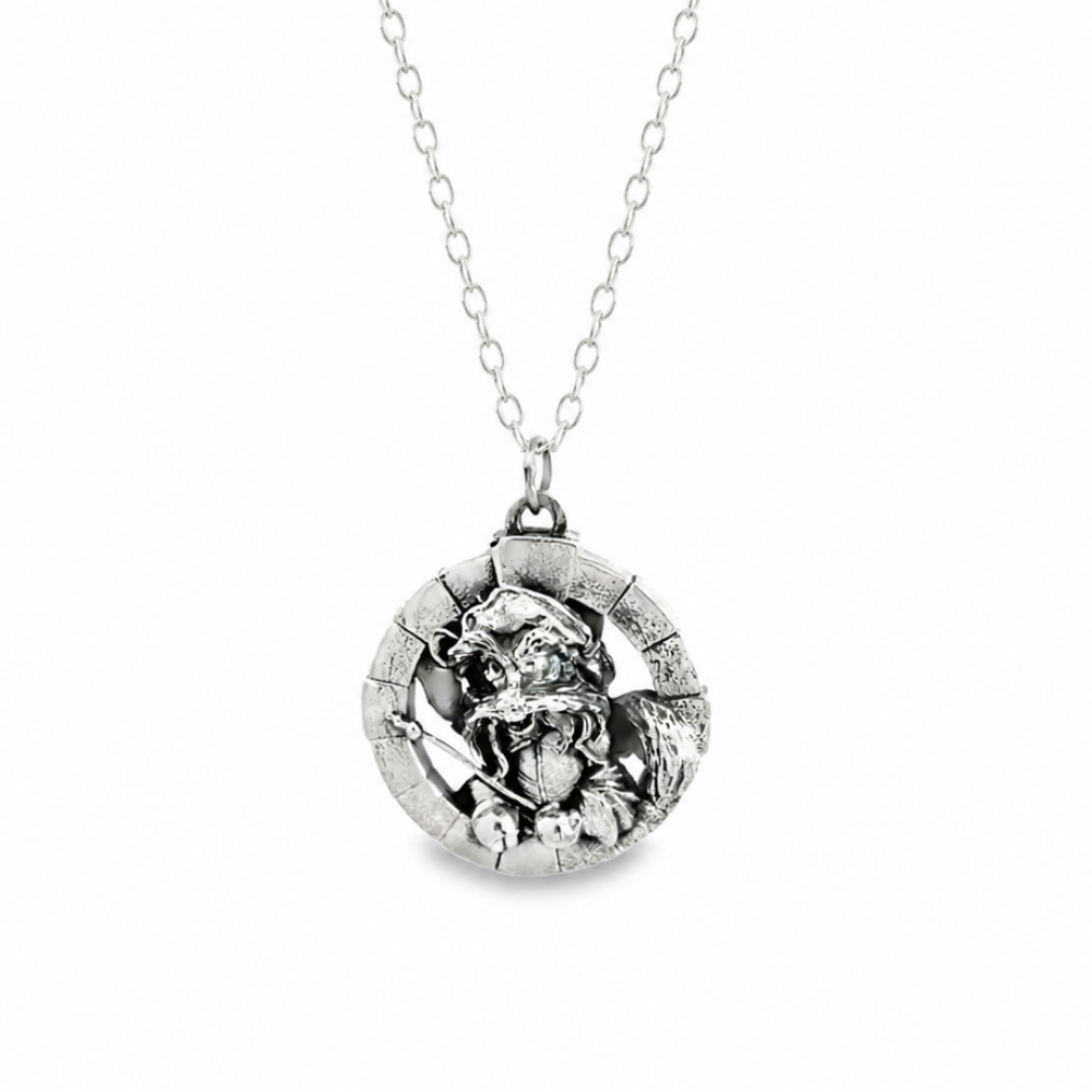 Labyrinth Movie Sir Didymus Sterling Silver Necklace
