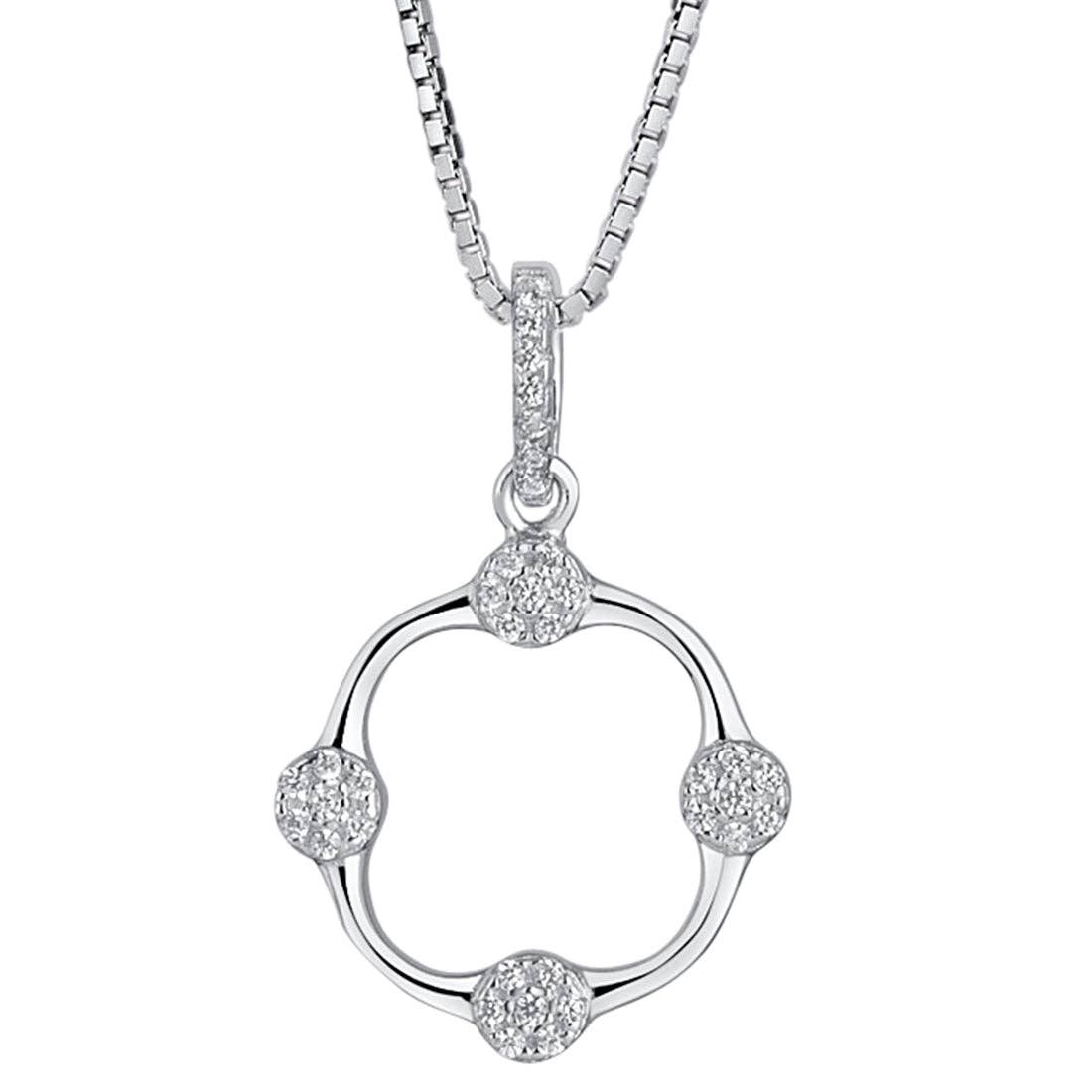 Sterling Silver Cubic Zirconia Confetti Pendant