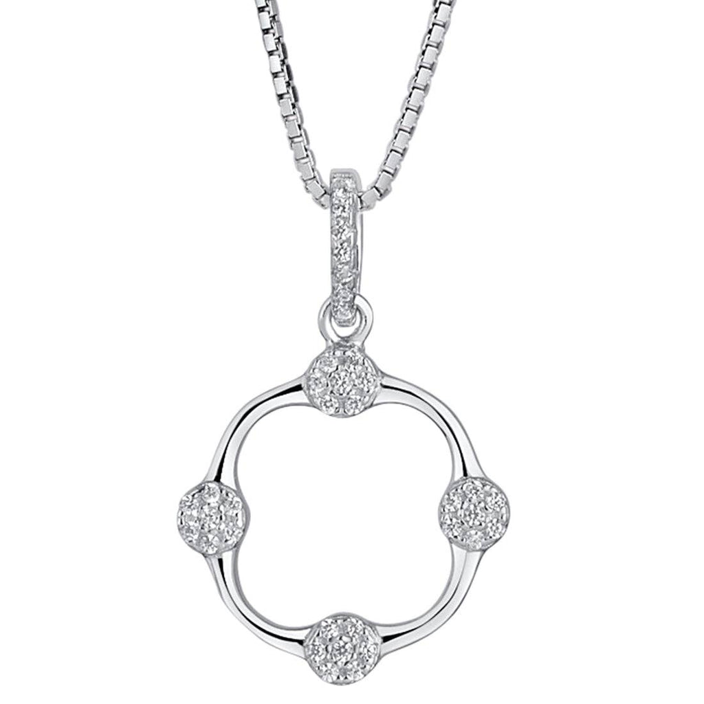 Sterling Silver Cubic Zirconia Confetti Pendant