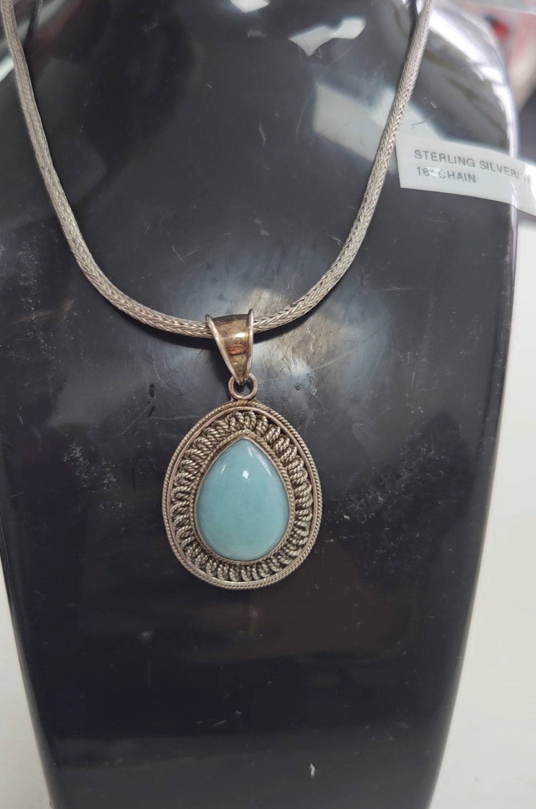 Sterling silver and turquoise necklace
