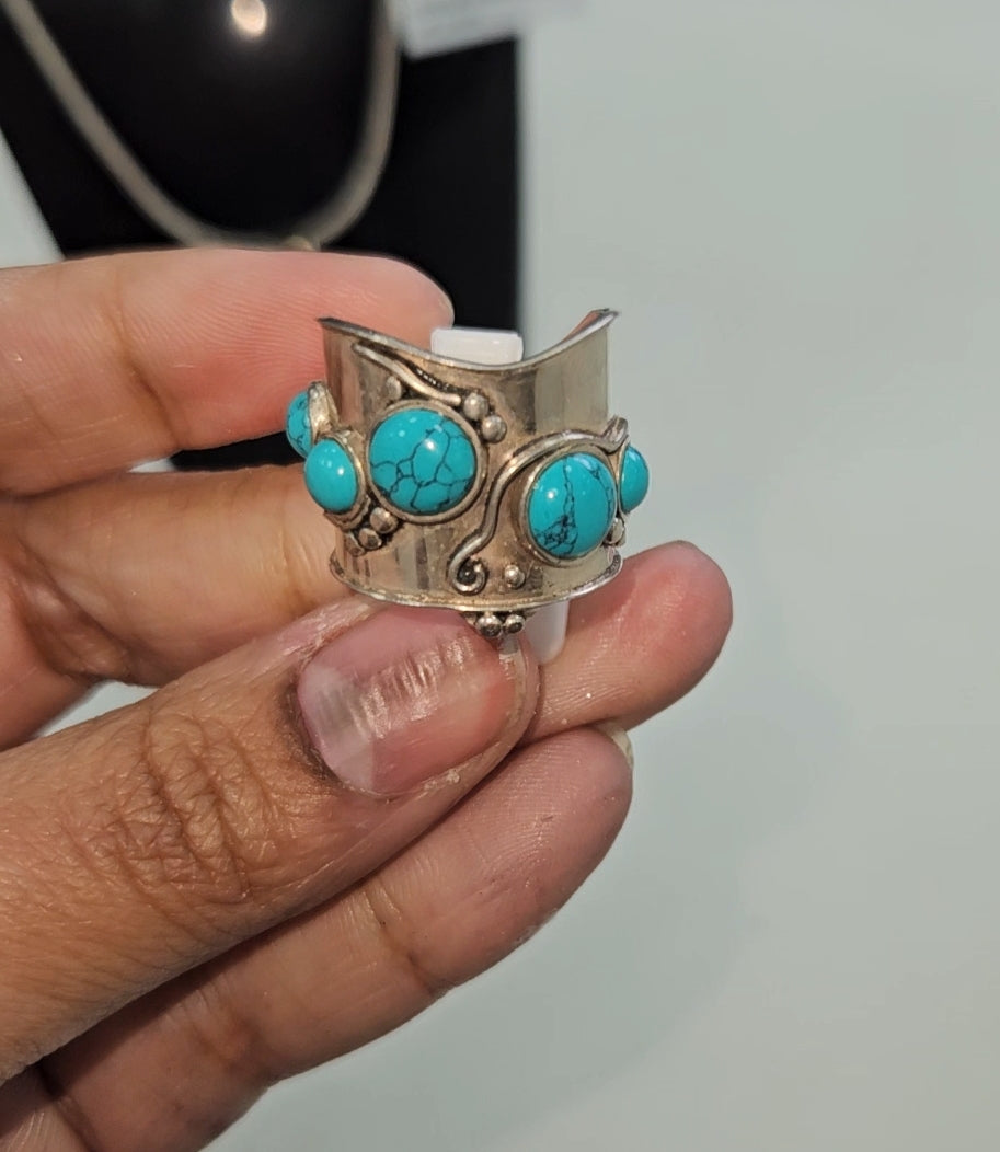 Sterling silver and turquoise ring