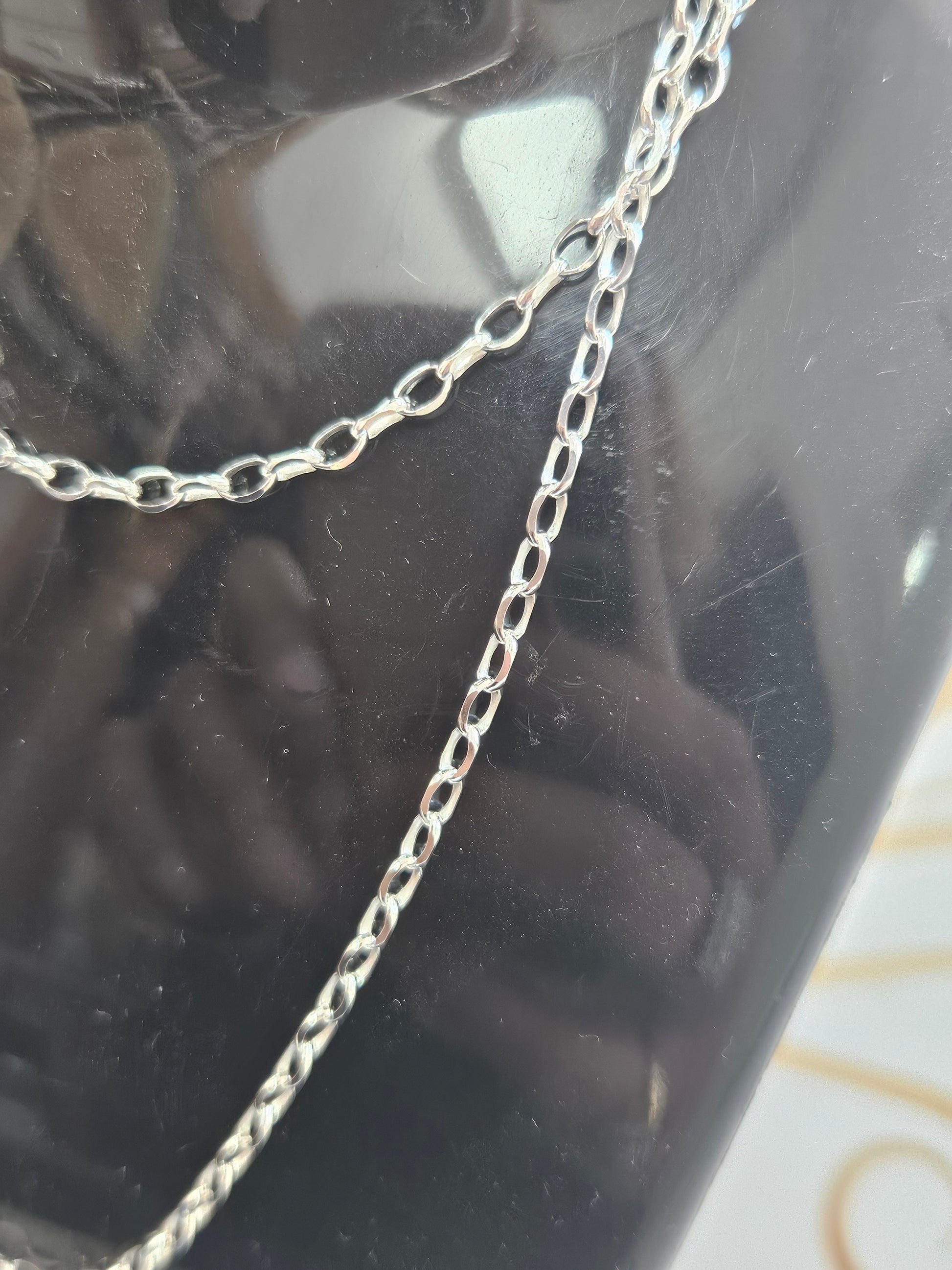 Sterling silver belcher chain 24"