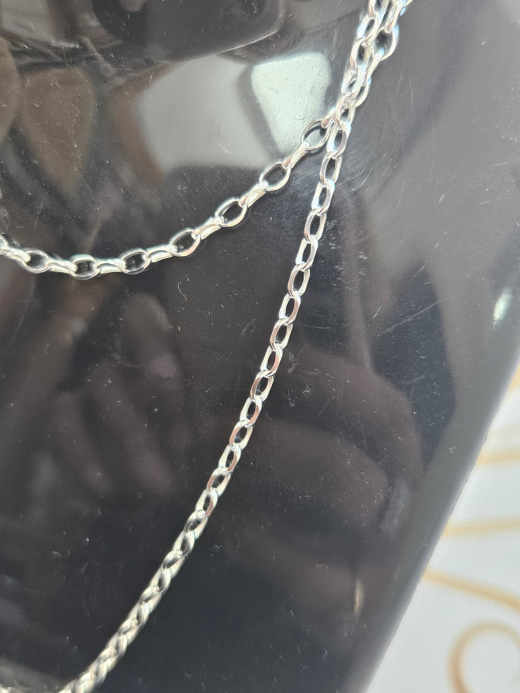 Sterling silver belcher chain 24"