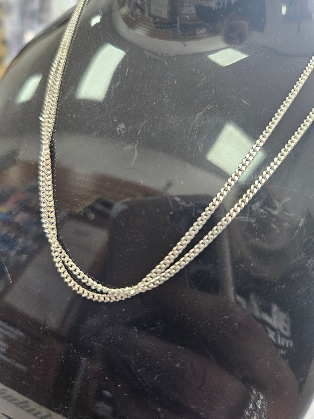 Sterling silver curb chain 24"